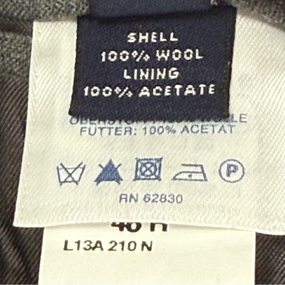 Land’s End Men’s 100% Wool Two Button Blazer Sports Coat Gray Size 48 Regular - Picture 10 of 12
